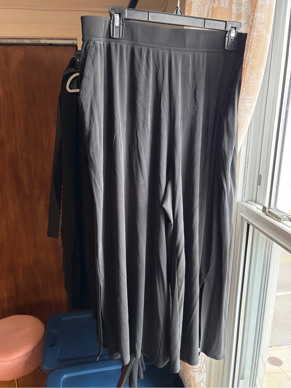 EUC Eileen Fisher Flowy Slit Hem Wide-Leg Ankle Pants in Black | Women’s Plus 1X - Picture 5 of 16